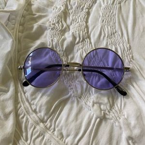 60s Blue Circle Sunglasses